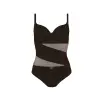 Jednoczęściowy strój kąpielowy Self Fashion 5 czarny przód